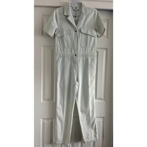 Hunter Brown coverall jumpsuit womens Small boilersuit light wash denim New NWT